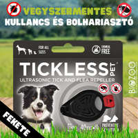  Tickless - Vegyszermentes ultrahangos kullancs- és bolhariasztó medál kutyáknak és macskáknak, TI...