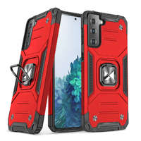 Wozinsky Wozinsky Ring Armor Tough Hybrid Case Cover + Magnetic Mount Samsung Galaxy S22 + (S22 Plus) Red
