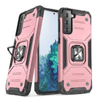 Wozinsky Wozinsky Ring Armor Tough Hybrid Case Cover + mágneses tartó Samsung Galaxy S22 + (S22 Plus) Rózs...