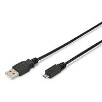 Assmann Digitus AK-300110-018-S USB kábel 1,8 M USB 2.0 USB A Micro-USB B Fekete