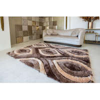Nílus Monaco Elise 3D Shaggy szőnyeg (brown-beige) 60x220cm Barna-Bézs