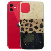 OEM iPhone 11 hátlaptok, védőtok, telefon tok, kemény, leopárd mintás, Gold Glam Leopard print 2