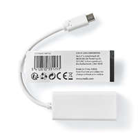 Nedis USB-C™ Adapter | USB 3.2 Gen 1 | USB-C™ Dugasz | RJ45 Aljzat | 100 Mbps | 0.20 m | Kerek | Nikkel...