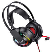 Hoco Vezetékes gamer fejhallgató, headset 3,5 mm-es Jack csatlakozóval Hoco W105 Joyful piros