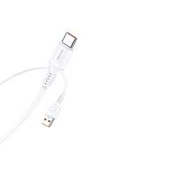 Kakusiga Töltő és adatkábel USB/Type-C csatlakozóval 3A 1 méter Kakusiga KSC-805 fehér