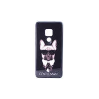 Nonbrand Üveges hátlappal rendelkezó telefontok Gentlemen kutyás mintával fekete háttérrel Huawei Mate 20