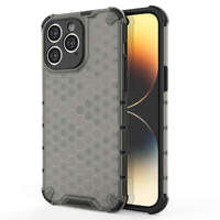 Hurtel Honeycomb tok iPhone 14 Pro Max Armor hibrid tok fekete