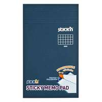 Stick'n STICK N Öntapadó jegyzettömb, kockás, 190,5x114 mm, 50 lap, STICK N, fehér