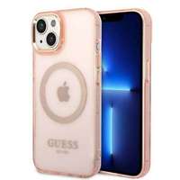 Guess Guess GUHMP14MHTCMP iPhone 14 Plus 6.7" rózsaszín/rózsaszín kemény tok Arany kontúrú, áttetsző Ma...