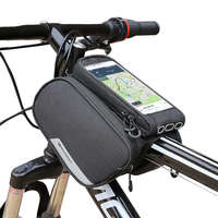 Wozinsky Wozinsky kerékpár első tároló táska kerékpár vázra Phone Case 6,5 hüvelykes max 1,5L fekete (WBB7BK)