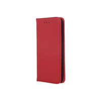 Gegeszoft Genuine Leather Apple iPhone 12 Mini 2020 (5.4) oldalra nyíló mágneses bőrhatású könyv tok szilikon belsővel piros