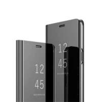 Nonbrand Clear View Huawei P Smart Pro / Honor Y9s fekete oldalra nyíló tükrös tok