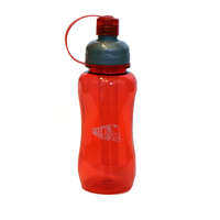  Műanyag kulacs - villamosos 500 ml, átlátszó piros (MVK Zrt.)