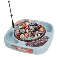  Készségfejlesztő asztali társasjáték gyerekeknek – horgászos játék mágneses pecabotokkal, forgó t...