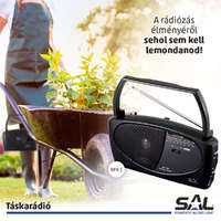 Sal SAL RPR5 hordozható táskarádió hálózatról és elemről is működtethető- RPR 5 ac/dc kétsávos AM/FM...