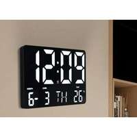 Sumker Digitális falióra asztali ébresztőóra naptár hőmérő fehér számlapos GH0717L