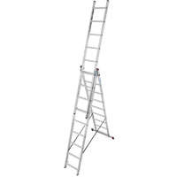 KRAUSE KRAUSE CORDA multifunkcionális létra, 3x9 lépcsőfok, szintező funkció, alumínium, munkamagasság 6,20 m