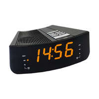 Home HOME LTCR 02 Digitális, AM/FM rádiós asztali ébresztőóra, borostyán sárga, nagyméretű LED kijelzővel