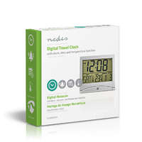 Nedis Nedis Digitális utazós ébresztőóra, dátum,hőmérséklet kijelzéssel ,ezüst - CLDK002SR