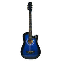 IdeallStore Klasszikus gitár, 4/4 méret, Cutaway, kék