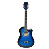 IdeallStore Klasszikus gitár, 4/4 méret, Cutaway Country, 95 cm, kék
