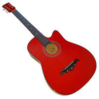 IdeallStore IdeallStore® klasszikus fa gitár, Red Raven, 95 cm, Cutaway modell, piros