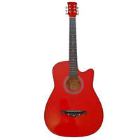 IdeallStore IdeallStore® klasszikus fa gitár, Red Raven, 95 cm, Cutaway modell, piros, tokkal
