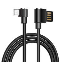 Hoco HOCO Long roam töltő adatkábel micro USB U37 90 fokos 1,2 méter fekete
