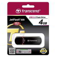 Transcend TRANSCEND - HI-SPEED JETFLASH 600 4GB - FEKETE/PIROS