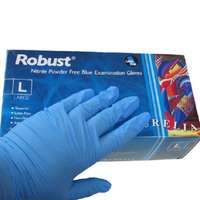 Robust 2 Aurelia vizsgálókesztyűből álló készlet Robusztus, nitril, kék, L, texturált, nem púderes, kétk...