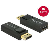 Delock Delock Adapter Displayport 1.2-dugós csatlakozó > HDMI-csatlakozóhüvely 4K aktív, aranyozott,...
