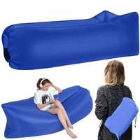  LAZY+ összecsukható, hordozható relax ágy – Lazy bag/légágy – kék – 170x70x50cm(BBL)