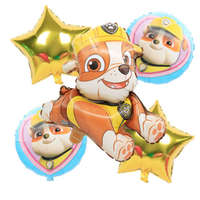 OLMA 5 darabos csokor Rubble Happy Party fólia léggömb, 60 x 40 cm - Puppy Patrol