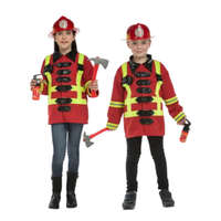 OEM Tűzoltó jelmez kiegészítőkkel 3-5 éves gyerekeknek 110-116 cm