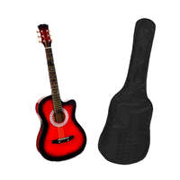 IdeallStore Classic fa gitár 95 cm, piros, nejlon borítás ajándékba
