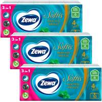 Zewa Zewa Softis 4 rétegű Papír zsebkendő - Menthol Breeze 30x9db