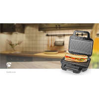 Nedis Több grillező | Grill / Sandwich / Waffle | 700 W | 22 x 12.5 cm | Automatikus hőmérséklet-szabál...