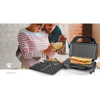 Nedis Több grillező | Grill / Sandwich / Waffle | 900 W | 28 x 15 cm | Automatikus hőmérséklet-szabályo...