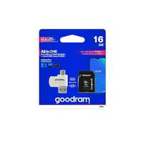 Goodram 16GB microSDHC Goodram UHS-I CL10 memóriakártya + OTG kártyaolvasó (M1A4-0160R12) (M1A4-0160R12)