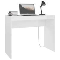 vidaXL Magasfényű fehér forgácslap íróasztal 90 x 40 x 72 cm