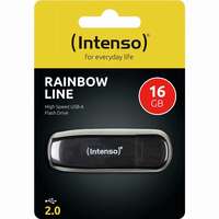 Intenso STICK 16GB USB 2.0 Intenso Rainbow Line Transparent Black