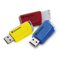 Verbatim Pen Drive 16GB Verbatim Store &#039;n&#039; Click USB 3.2 Gen 1 piros-kék-sárga 3db/cs (49306) (verbatim49306)