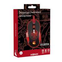 KONIX Konix KX-GMD-30-PC - DRAKKAR PC Heimdall Egér Vezetékes Gaming 4000DPI, Fekete-Piros