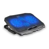 White Shark Laptop Hűtő White Shark Ice Warrior GCP-25, 17,3″, LED világítás, Állítható, Fekete