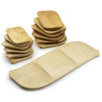  13 részes fatányér készlet – fából készült kínáló szett – 1 db 60 x 20 cm-es tál és 12 db tányér...