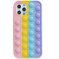 DRO Anti-Stress iPhone 12 / 12 Pro rózsaszín/sárga/kék/lila tok