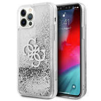 Guess Guess GUHCP12LLG4GSI iPhone 12 Pro Max 6,7" ezüst 4G nagy folyékony csillogó kristályos keménytok