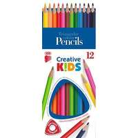 ICO ICO Színes ceruza készlet, háromszögletű, ICO "Creative kids", 12 különböző szín