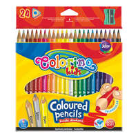 Colorino Colorino Kids színesceruza készlet - 24 darabos - háromszögletű (ezüst, arany, fluo) - 57462PTR
