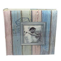  Könyvkötött memós bedugós fényképalbum 500 db 10x15 cm - színes faerezetes